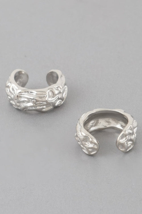 Abstract Ripple Hoop Earrings ORIZON