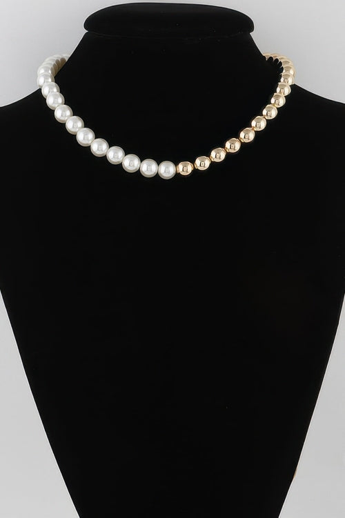 Two Toned Beaded Necklace ORIZON