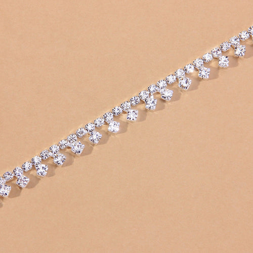 Rhinestone Water Drop Anklet Foot Jewelry for Women Silver/Gold ORIZON