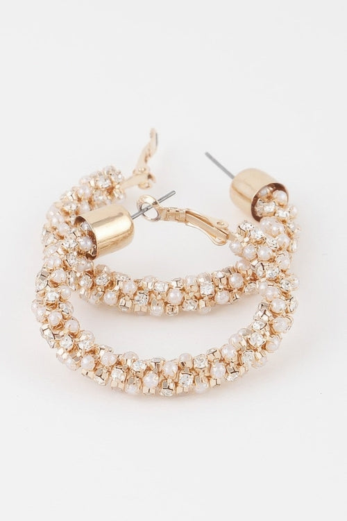 Multi Jeweled Hoop Earrings ORIZON